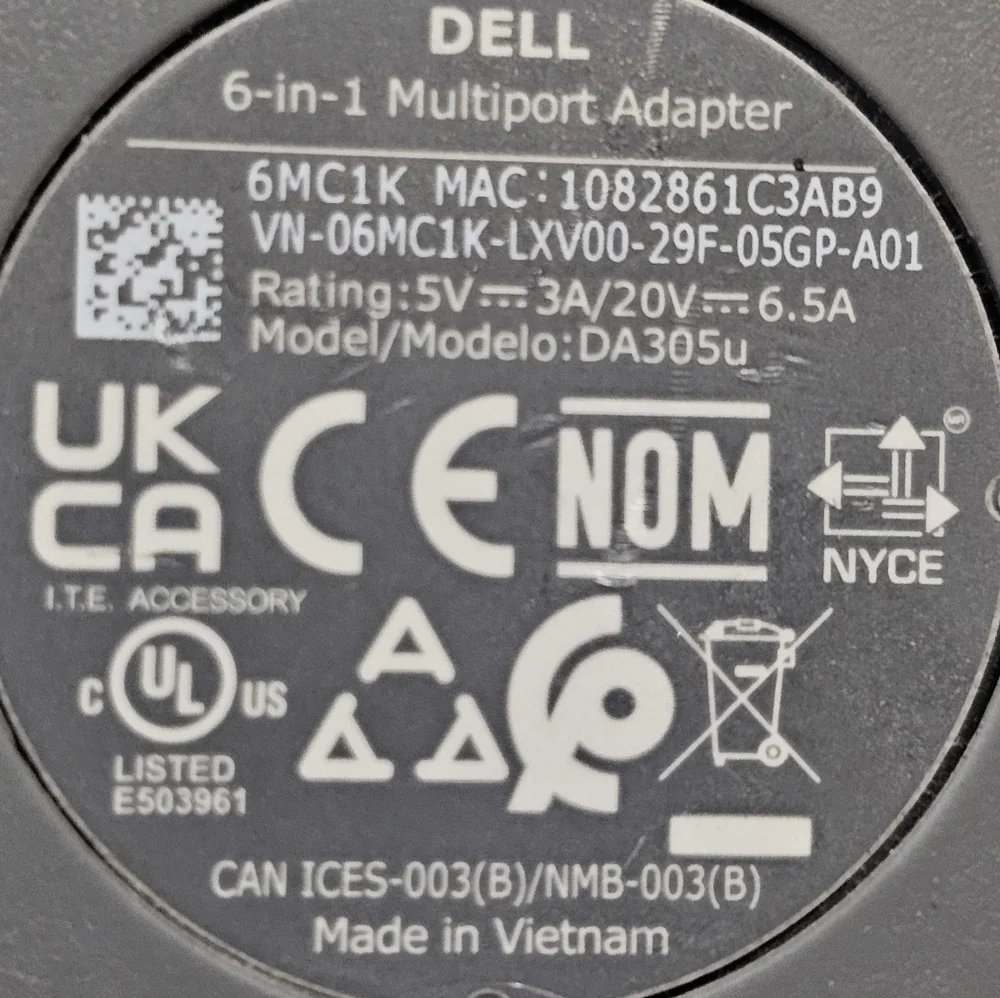 Dell Gray USB-C Hub